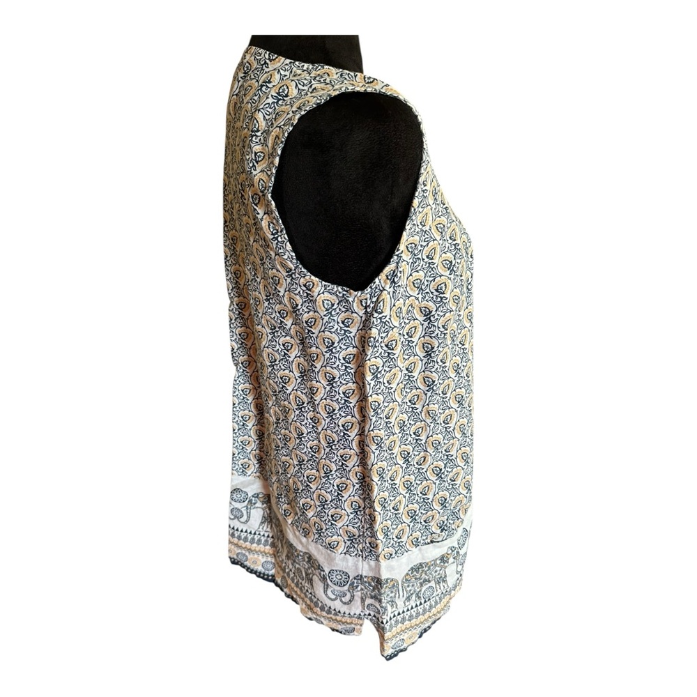 J. Jill Love Linen Women’s Elephant Print Sleeveless Tunic Top – Size S - Picture 7 of 16